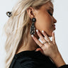 Something to Celebrate Beaded Earrings In Black Image - 1