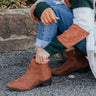 The Olette Faux Suede Bootie In Camel Image - 1