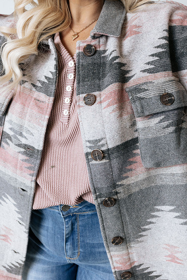 Skiing In Style Jacket In Grey Curves Image - 2