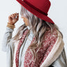 Sweet Glance Fedora In Dark Rose Image - 1
