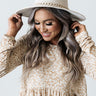 Sweet Glance Fedora In Light Stone Image - 1