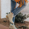 The Olette Faux Suede Bootie In Light Taupe Image - 1