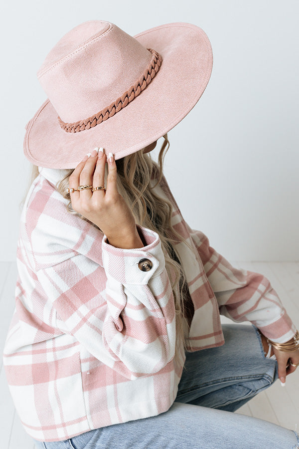 Sweet Glance Fedora In Pink