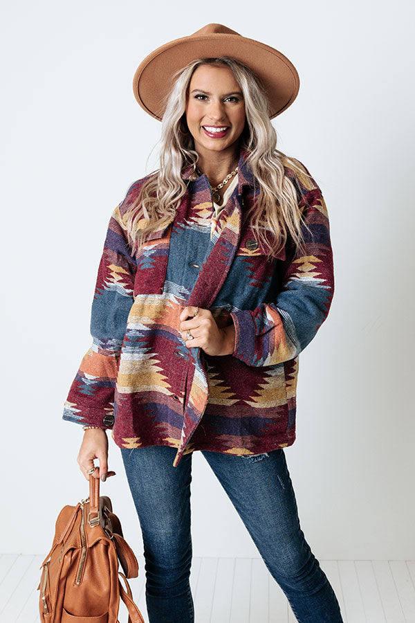 Skiing In Style Jacket In Wine Image - 2
