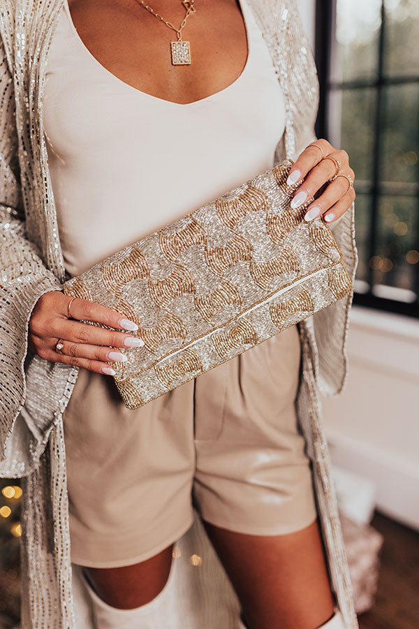 Bubbly Event Beaded Clutch