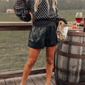 The Parleigh Faux Leather Shorts In Black Image - 1