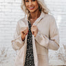 The Misten Satin Blazer In Birch Image - 1