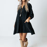 Shape Of My Heart Babydoll Dress In Black Image - 1