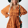 Never Stressed Babydoll Dress In Pumpkin Image - 1