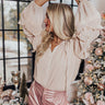 Flowing Champagne Chiffon Shift Top in Light Beige Image - 1