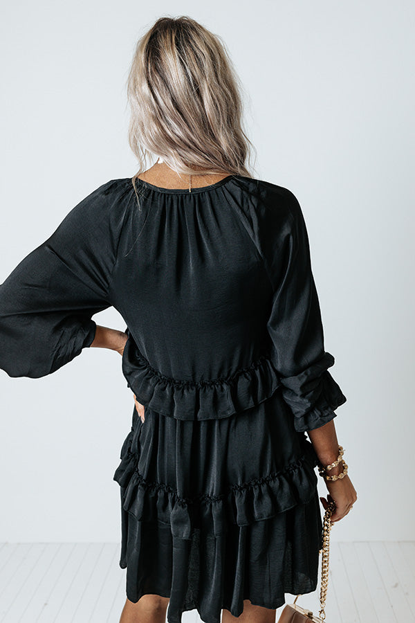 Never Stressed Babydoll Dress In Black Image - 5