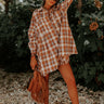 Toffee Kisses Flannel Dress In Camel Image - 1