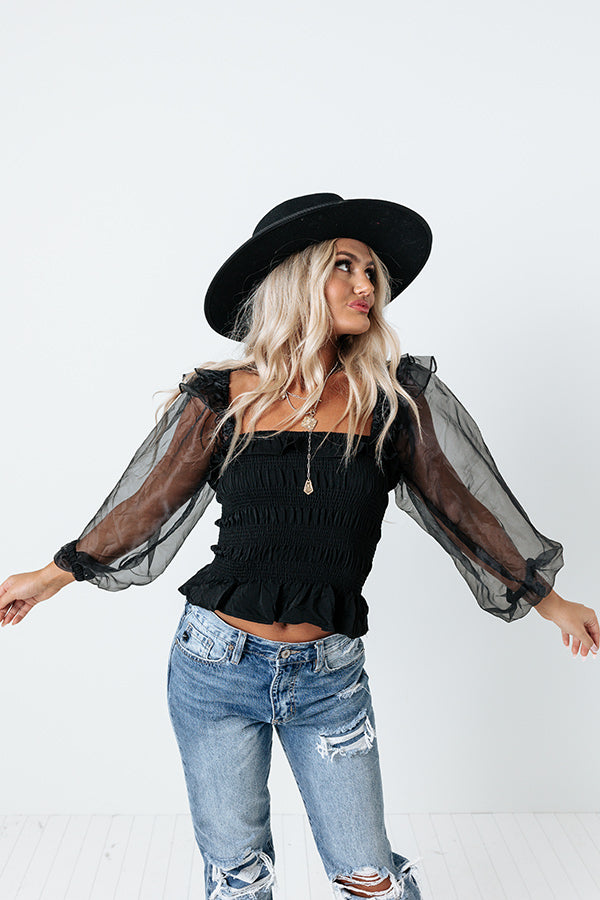 Weekend Made Smocked Top In Black Image - 2
