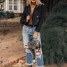 Cocktails And Music Crop Blazer Image - 1