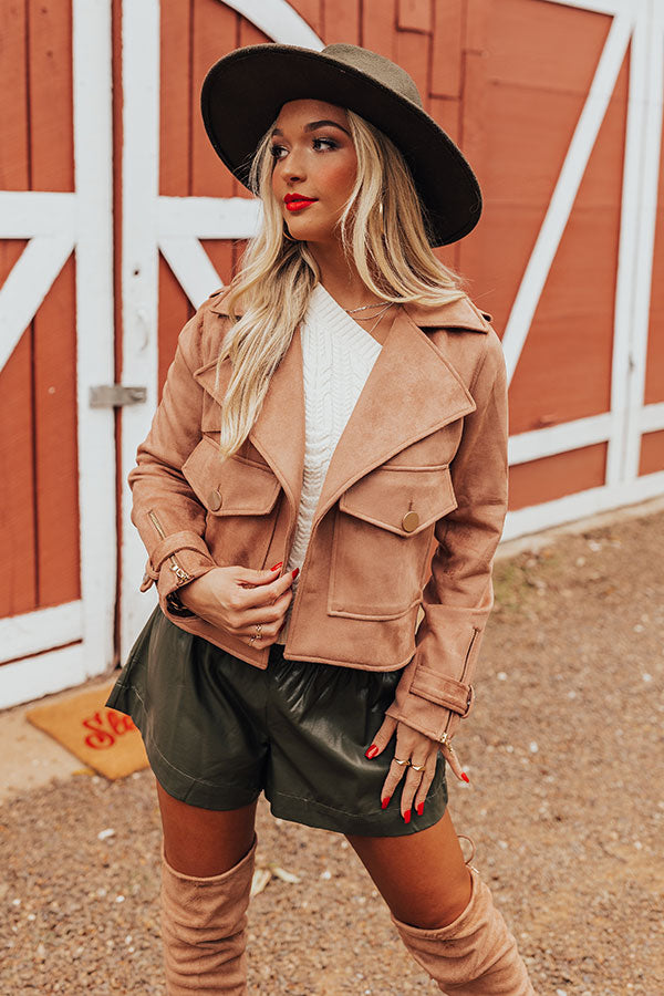 The Caylynn Faux Suede Jacket Image - 2