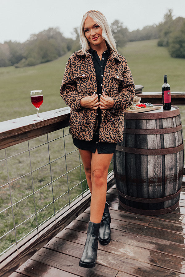 Latte Sips Leopard Jacket