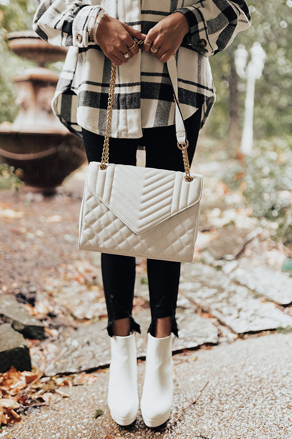 PR Move Faux Leather Crossbody In White Image - 2