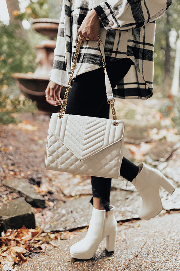PR Move Faux Leather Crossbody In White