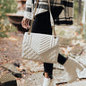 PR Move Faux Leather Crossbody In White Image - 1