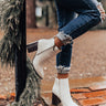 The Kentucky Faux Leather Bootie in Ivory Image - 1