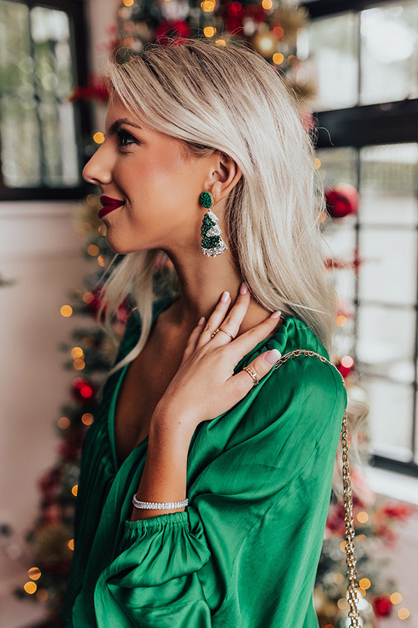 Bliss Under The Tree Beaded Earrings In White Image - 1