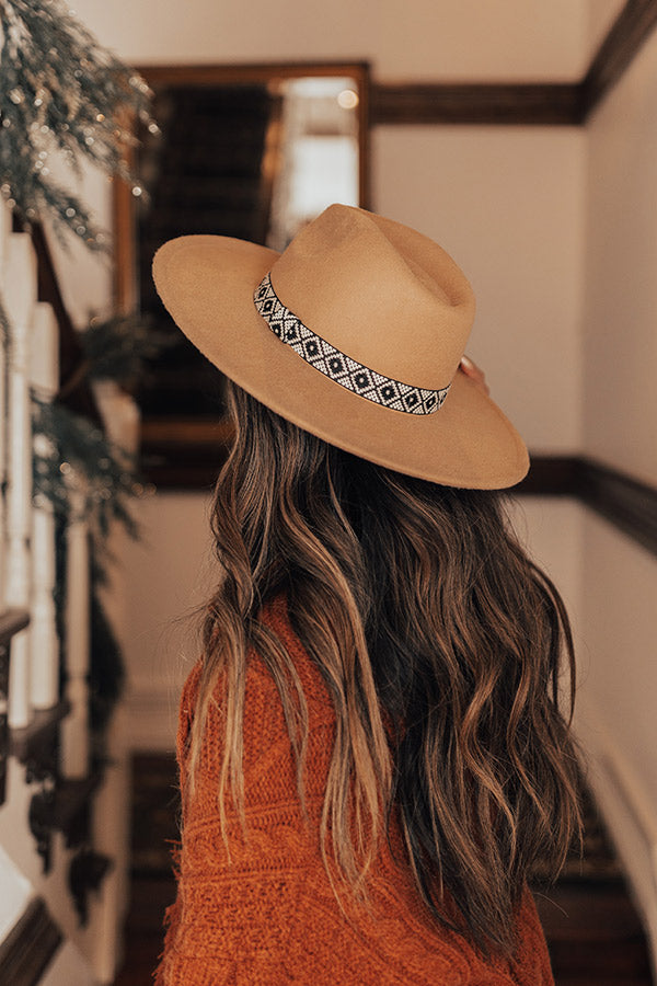 Easily Empowered Felt Fedora In Iced Mocha
