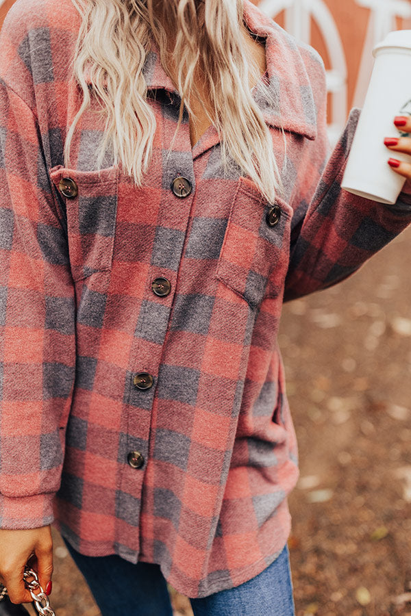 Need Your Opinion Plaid Top In Blush Image - 2