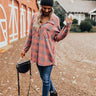 Need Your Opinion Plaid Top In Blush Image - 1