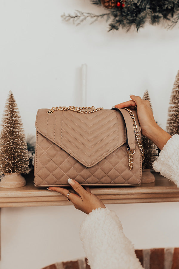 PR Move Faux Leather Crossbody In Taupe Image - 2