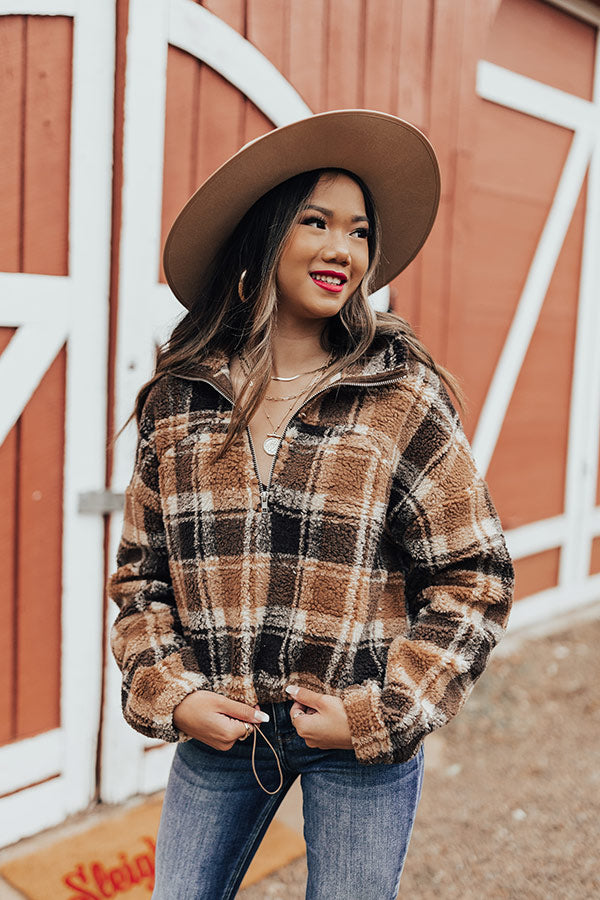 Craving Coffee Plaid Pullover Image - 1
