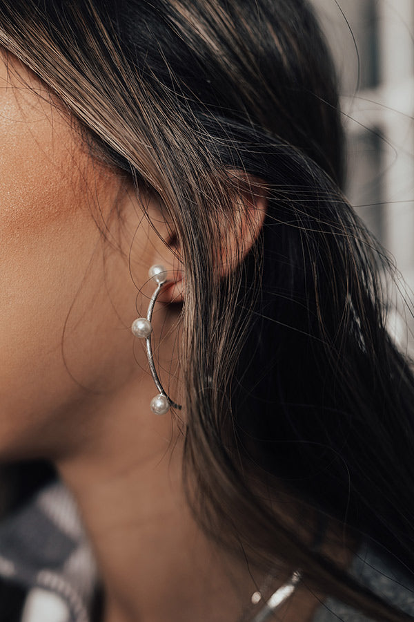 Melting My Heart Earrings In Silver Image - 2
