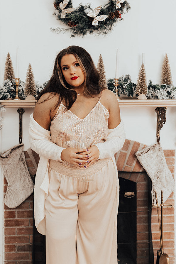 Getting Glam Sequin Tank in Blush Curves Image - 2