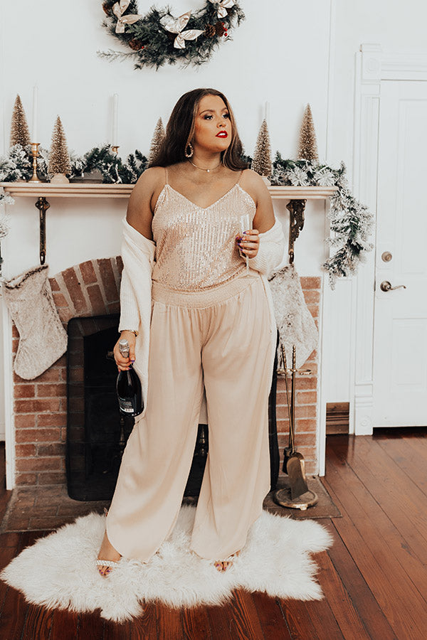 Getting Glam Sequin Tank in Blush Curves Image - 1