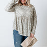 Amazing Ideas Floral Babydoll Top In Sage Curves Image - 1