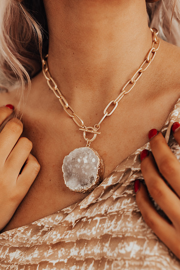 Yearn For More Druzy Stone Necklace Image - 2