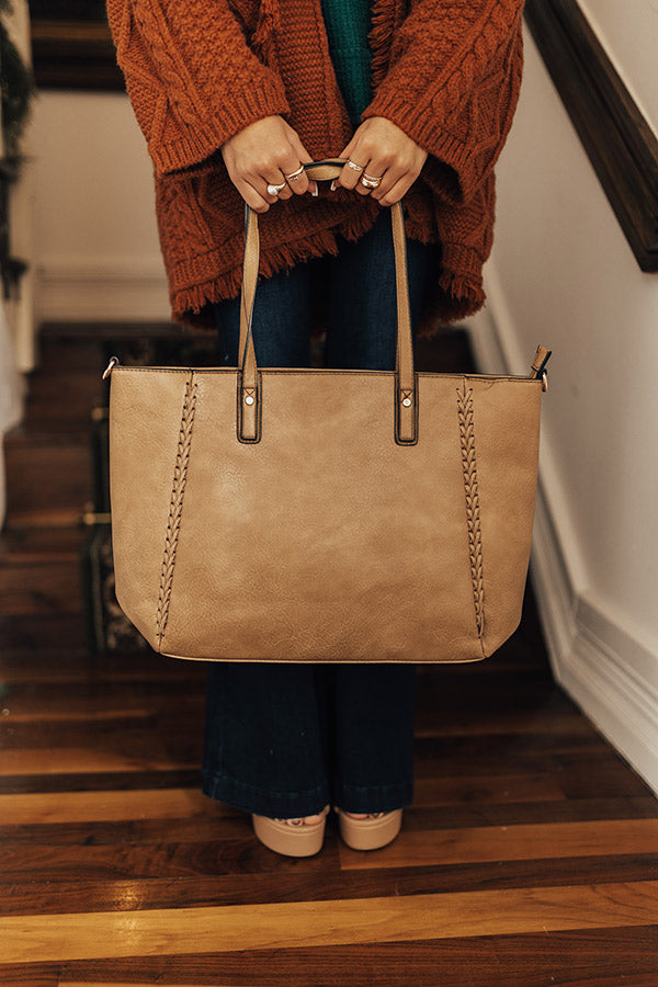 Wanted You Forever Faux Leather Tote Image - 1