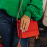 Just In Time Faux Leather Purse In Scarlet Image - 1