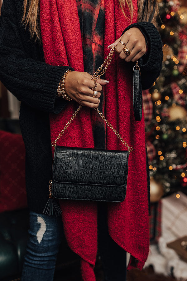Just In Time Faux Leather Purse In Black Image - 1