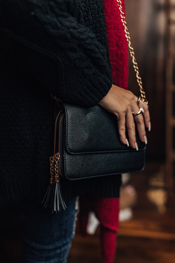 Just In Time Faux Leather Purse In Black Image - 2