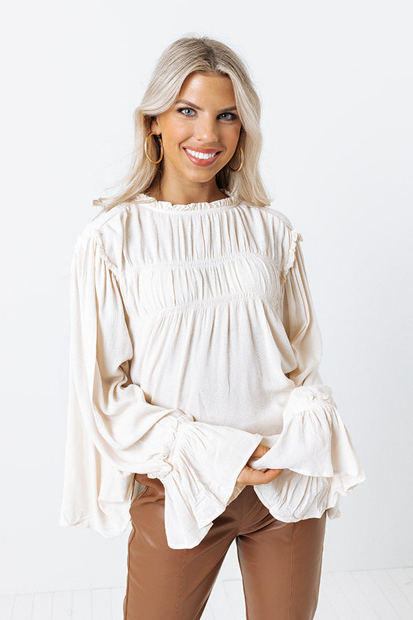 Stay The Course Shift Top In Cream Image - 2