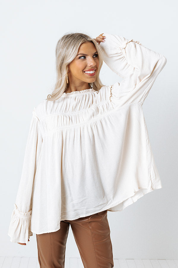 Stay The Course Shift Top In Cream Image - 1