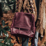 Happy To Be Here Faux Leather Backpack In Windsor Wine Image - 1