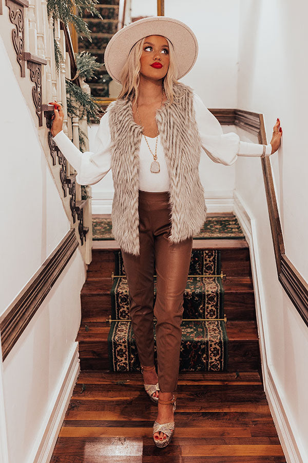 Snowy Nights Fur Vest Image - 2