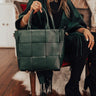 Keep It High Profile Faux Leather Tote In Hunter Green Image - 1