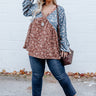 Shower With Love Floral Babydoll Top Curves Image - 1