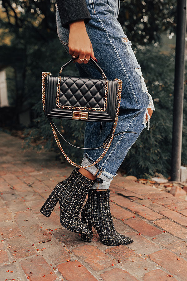 The Lisha Tweed Bootie
