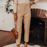 The Tyla High Waist Pants In Beige Image - 1