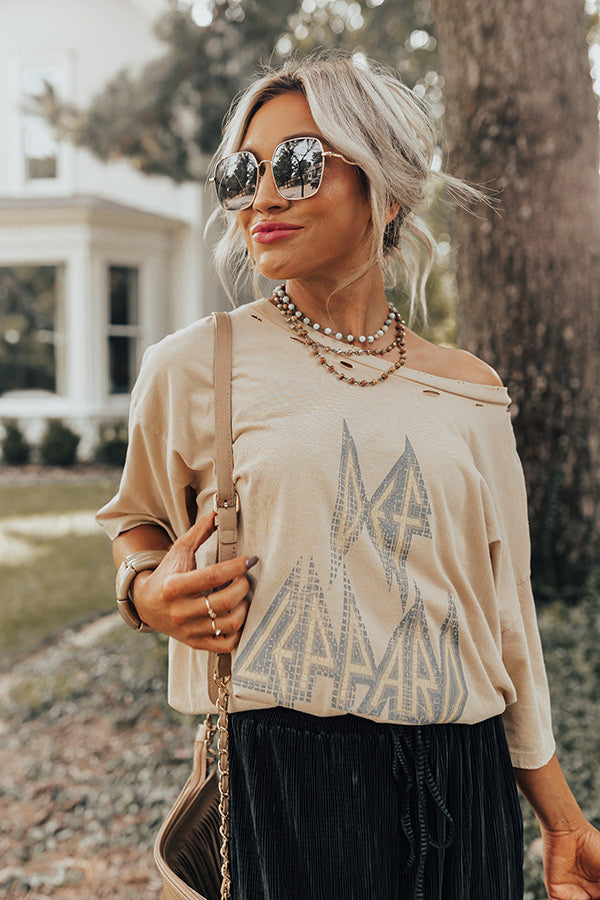 Def Leppard Distressed Vintage-Wash Graphic Tee Image - 1