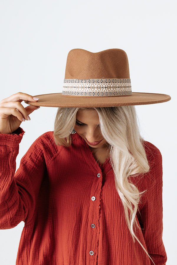 Show Your Heart Felt Fedora In Iced Mocha Image - 1