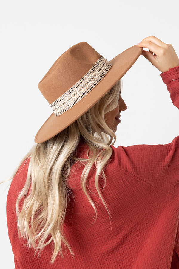 Show Your Heart Felt Fedora In Iced Mocha Image - 2